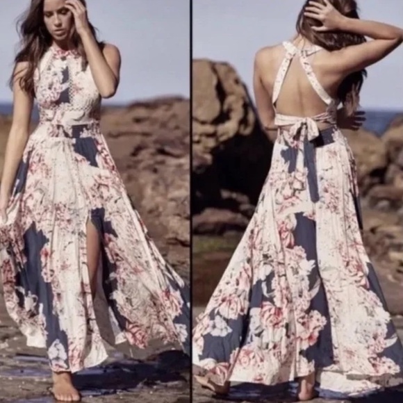 Anthropologie Dresses & Skirts - Anthropologie Abel the Label Aztec Geo Print Halter Maxi Dress Size M